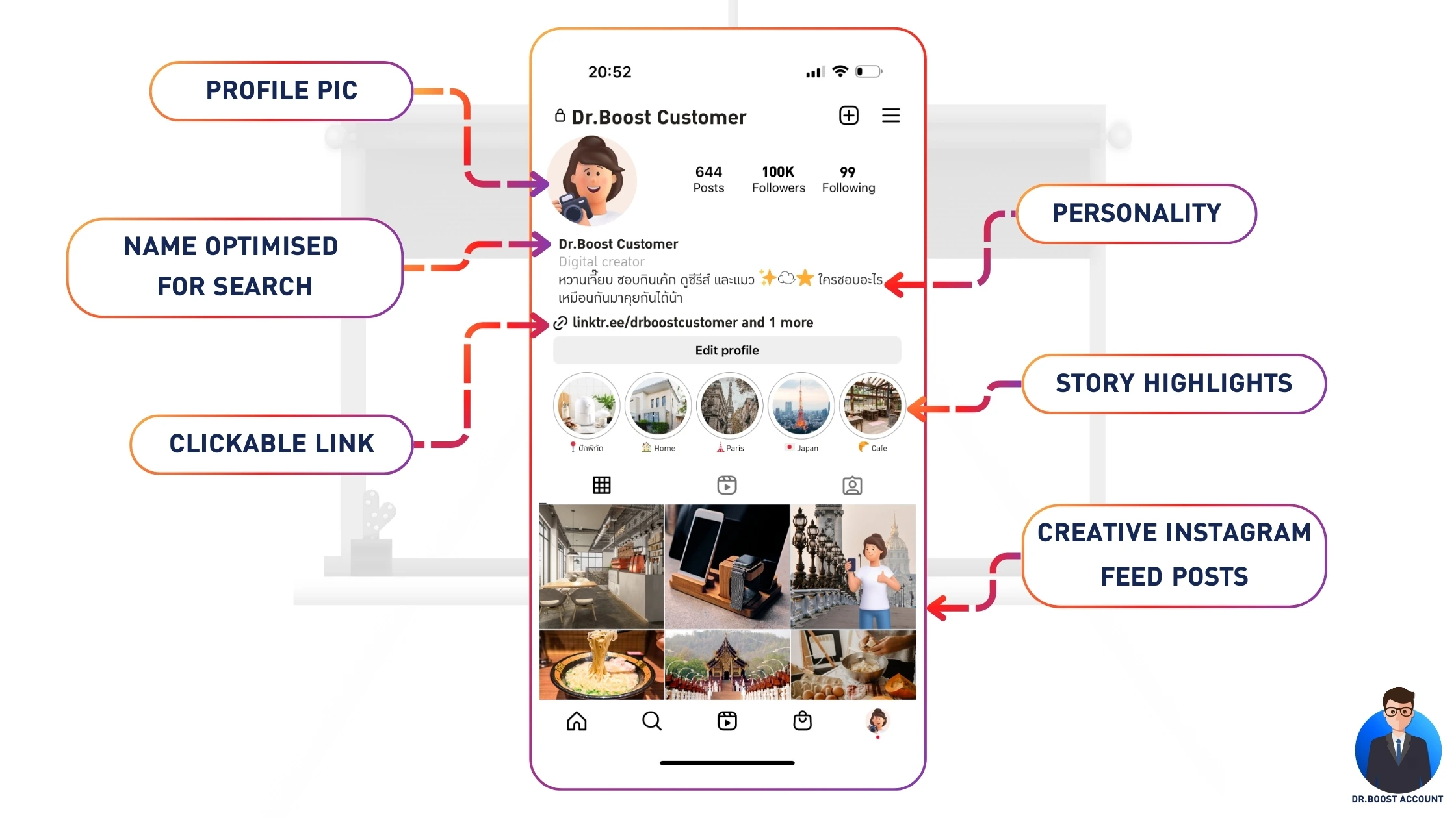ปรับโปรไฟล์ Instagram ให้ค้นเจอเพิ่มผู้ติดตาม