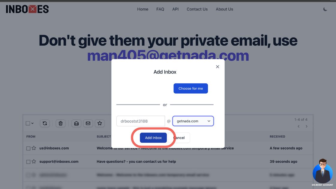 getnada com login