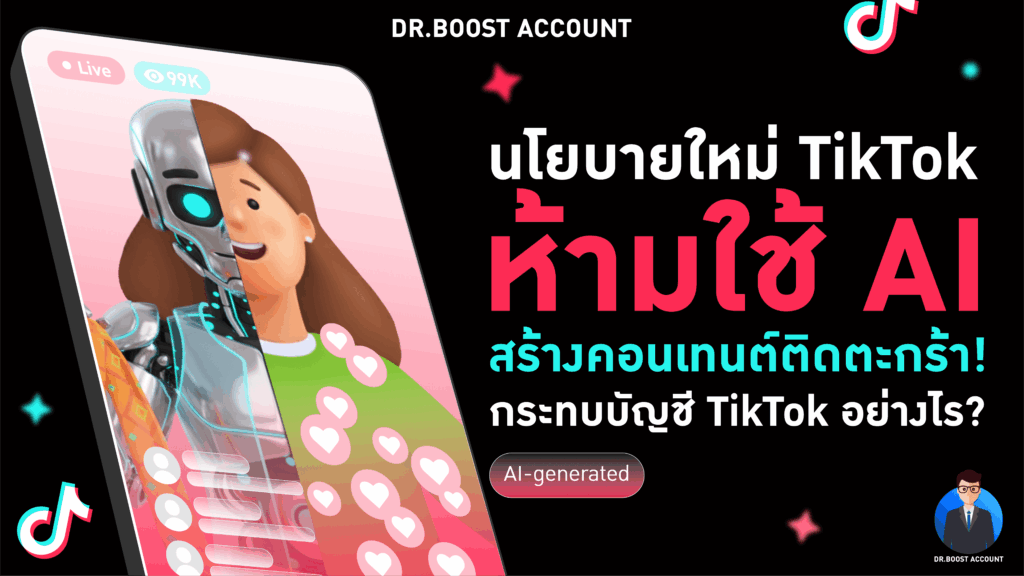 นโยบายใหม่ TikTok ห้ามใช้ AI กระทบบัญชี TikTok Shop
