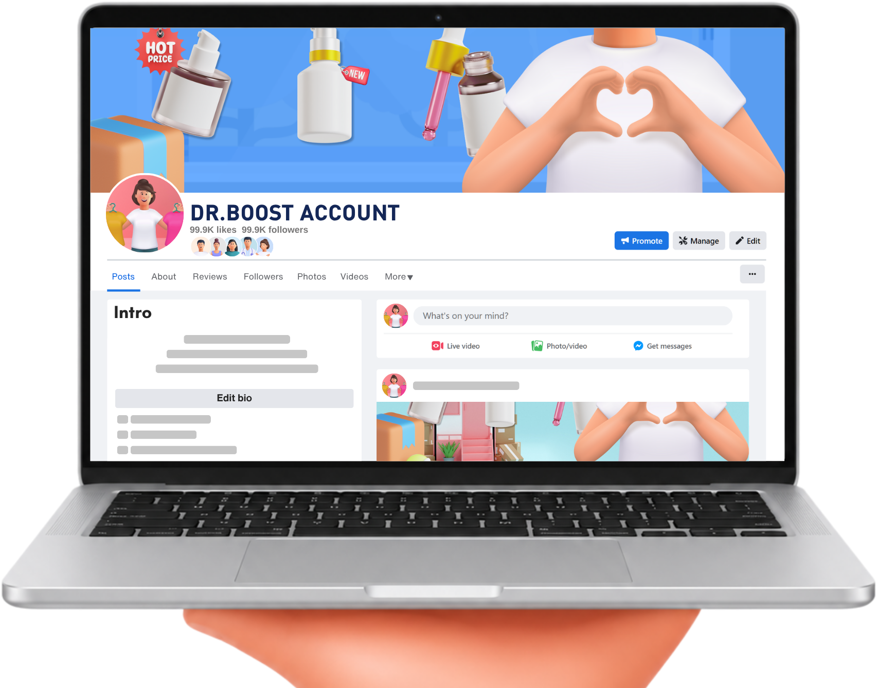 เพิ่มยอดไลค์เพจ Facebook กับ Dr.Boost
