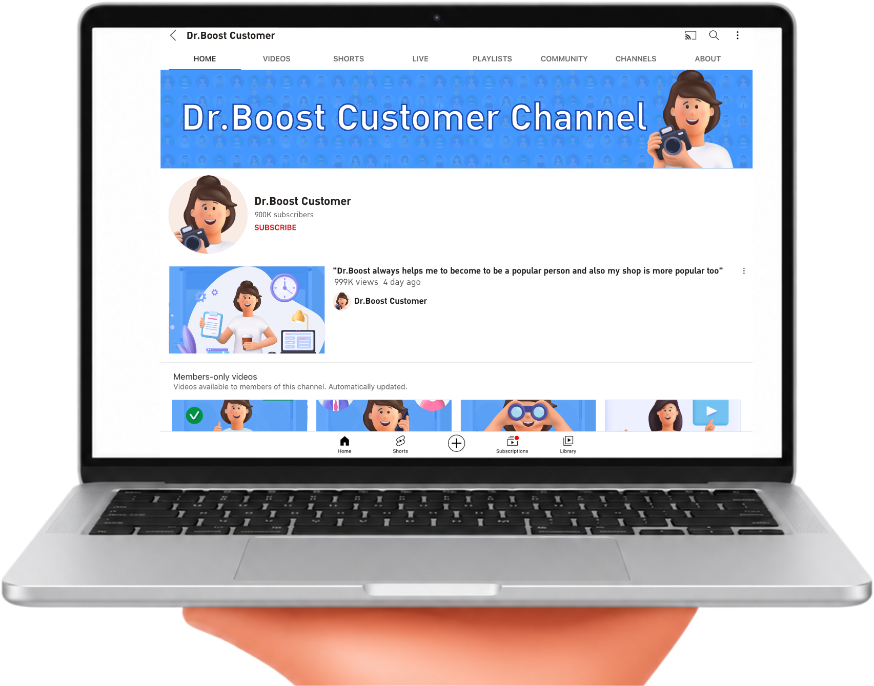 เพิ่มยอดผู้ติดตาม YouTube กับ Dr.Boost